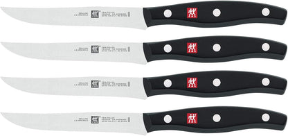 Porterhouse 2pc Stainless Steel Carving Knife Set with Fork in Red Presentation Box, Gift Set