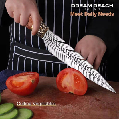 Huusk Japanese Meat Cleaver Knife, High Carbon Steel with Sheath | Hand Forged Japanese Style Blade, Multipurpose for Kitchen Camping BBQ, Holiday Gift for Thanksgiving & Christmas
