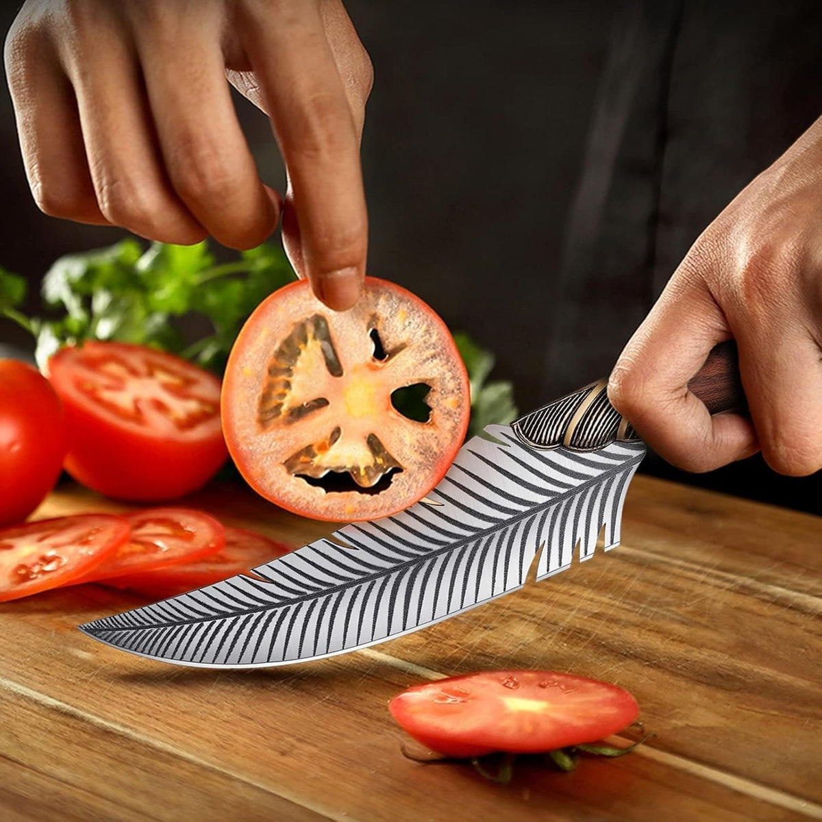Huusk Japanese Meat Cleaver Knife, High Carbon Steel with Sheath | Hand Forged Japanese Style Blade, Multipurpose for Kitchen Camping BBQ, Holiday Gift for Thanksgiving & Christmas