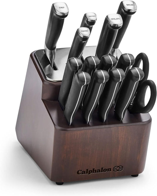 ® Premier™ SharpIN Knife Set with Sharpening Knife Block, 15 Piece, Carbon Steel