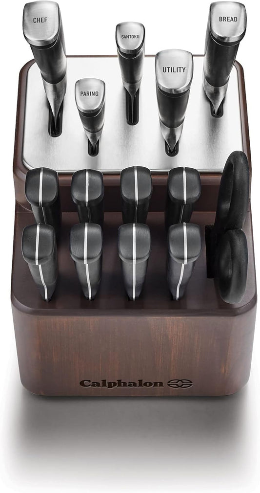 ® Premier™ SharpIN Knife Set with Sharpening Knife Block, 15 Piece, Carbon Steel