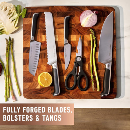 ® Premier™ SharpIN Knife Set with Sharpening Knife Block, 15 Piece, Carbon Steel
