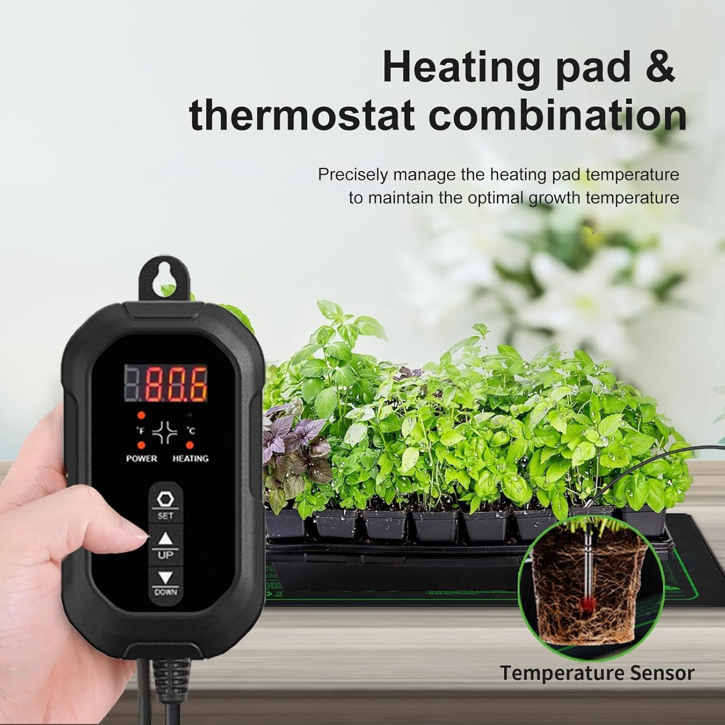 Upgrade 20" x 10" Durable Waterproof Seedling Heat Mat with ETL Certified, Warm Hydroponic Heating Pad for Germination,Indoor Plant Gardening and Cutting, Brewing and Seed Starting Greenhouse