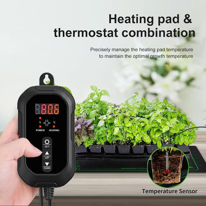 Upgrade 20" x 10" Durable Waterproof Seedling Heat Mat with ETL Certified, Warm Hydroponic Heating Pad for Germination,Indoor Plant Gardening and Cutting, Brewing and Seed Starting Greenhouse
