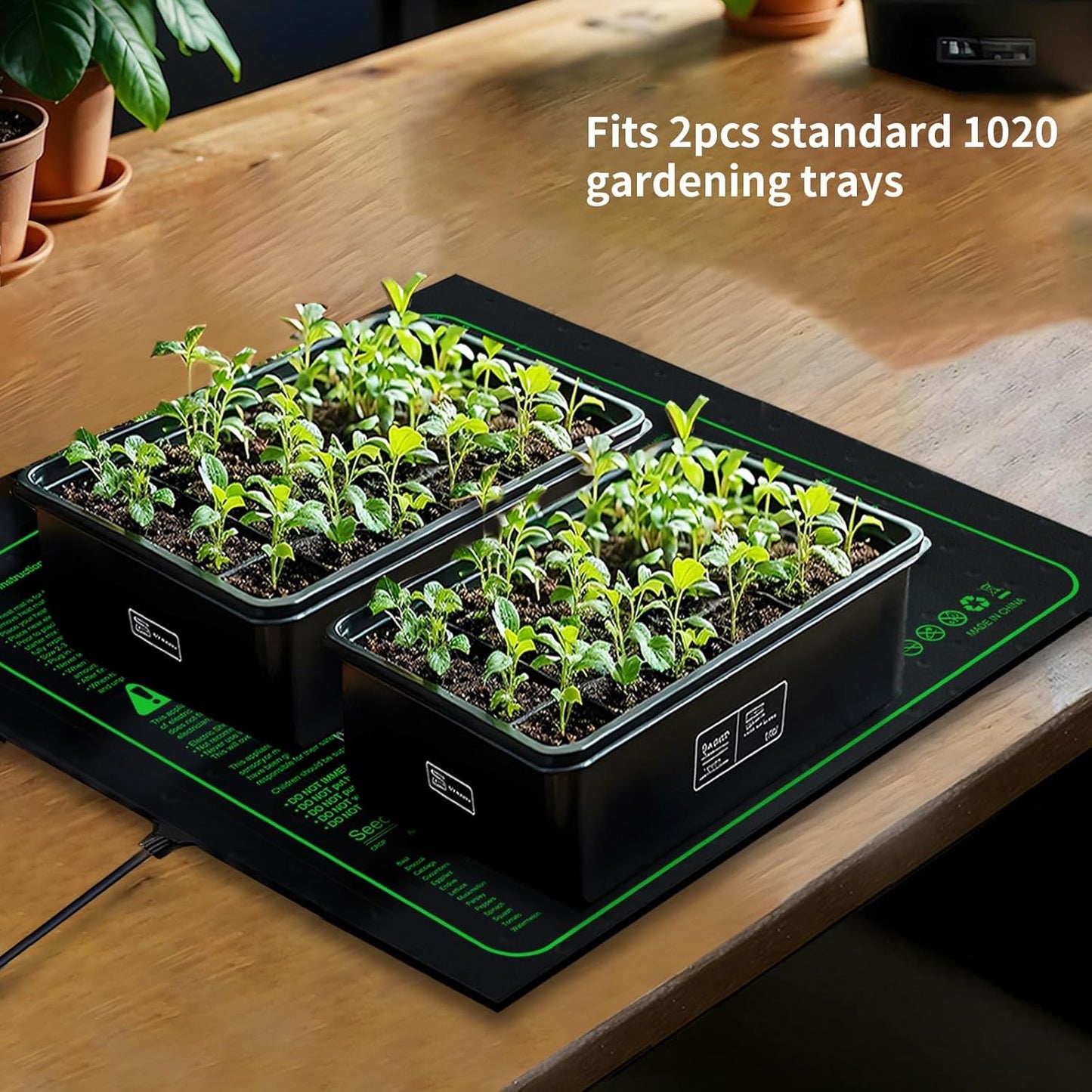 Upgrade 20" x 10" Durable Waterproof Seedling Heat Mat with ETL Certified, Warm Hydroponic Heating Pad for Germination,Indoor Plant Gardening and Cutting, Brewing and Seed Starting Greenhouse