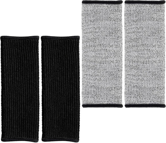 Cut Resistant Protective Forearm Sleeves Work Safety Welding Arm Guards 20cm Thin Skin Puncture Resistant Sleeve Protectors 2 Pairs for Men Women Kitchen Gardening