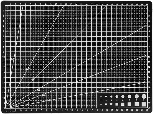 Self Healing Sewing Mat, Rotary Cutting Mat Double Sided 5-Ply Craft Cutting Board for Sewing Crafts Hobby Fabric Precision Scrapbooking Project 9inch x 12inch (A4-Black)