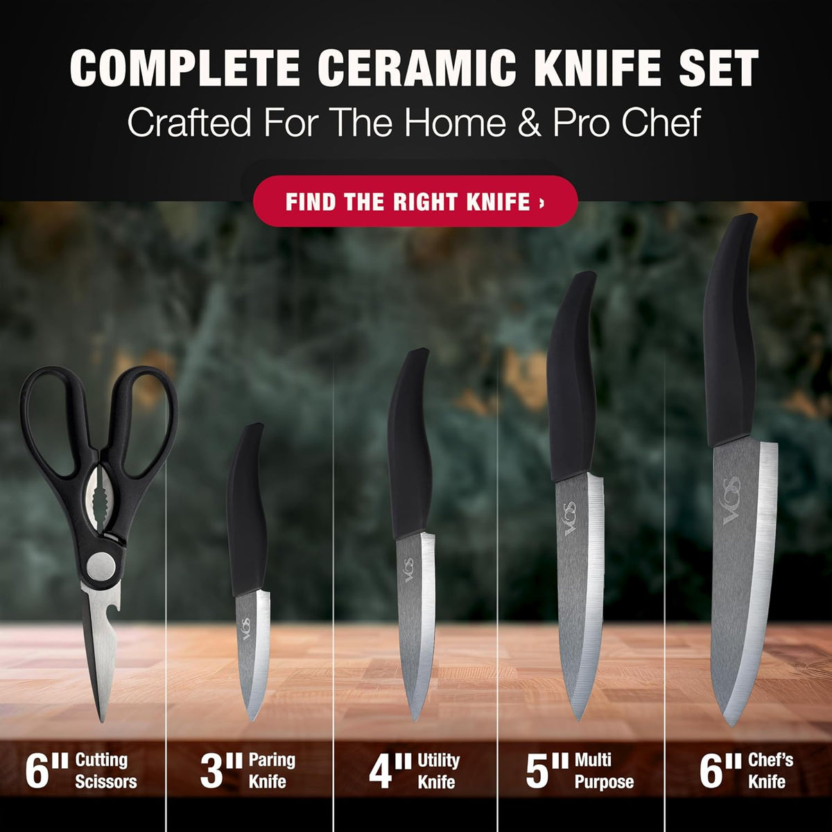 ceramic knives set for kitchen in gift box, set of 2 ceramic knife with cover, 5.5" santoku & 4.5" utility for home cooks, Ultra Sharp, lightweight, rust-free, dishwasher safe (Off-white handle)