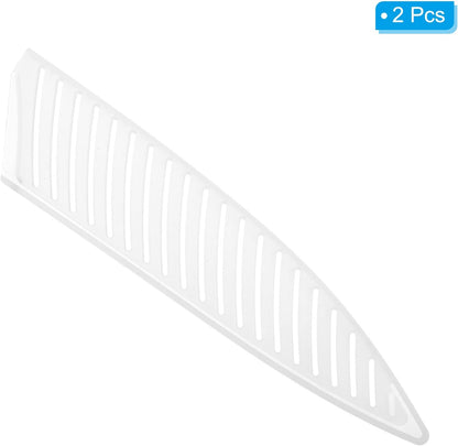 PP Safety Knife Cover Sleeves for 8" Chef Knife, 2 Pack Knives Edge Guard Blade Protector Universal Knife Sheath for Kitchen, White