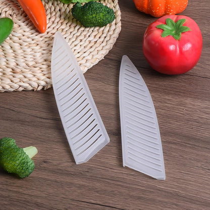 PP Safety Knife Cover Sleeves for 8" Chef Knife, 2 Pack Knives Edge Guard Blade Protector Universal Knife Sheath for Kitchen, White