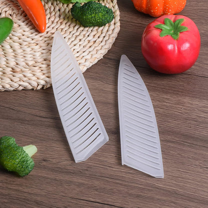 PP Safety Knife Cover Sleeves for 8" Chef Knife, 2 Pack Knives Edge Guard Blade Protector Universal Knife Sheath for Kitchen, White
