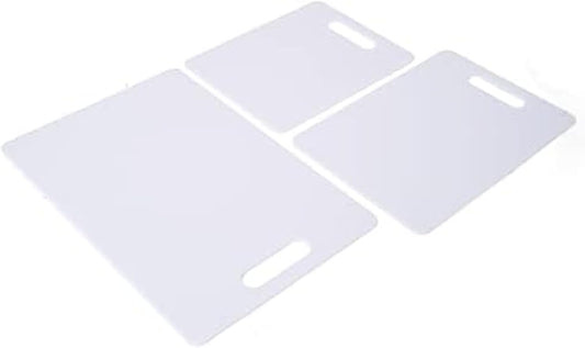 Cutting Boards for Kitchen, 3-Piece Poly Board Set, Reversible Plastic Cutting Boards, Dishwasher Safe, Odor and Stain Resistant, Gentle on Knives, 8.5x11, 9x13, 11x16 Inch