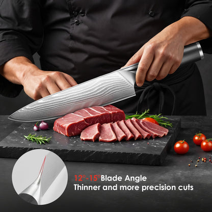 Bread Knife for Homemade Bread, 10 Inch Multifunction Serrated Knife, Razor Sharp Slicer, Forged High Carbon Steel, Full Tang Ergonomic Handle Design for Sourdough Turkey Fruit