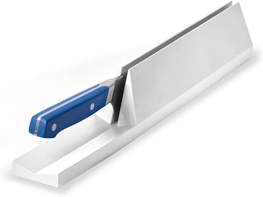 Modular Knife Storage - Magnetic Drawer Organizer, Holder for All Knife Brands up to 11 inches, Compact ABS Design, Easy to Clean - Large (15.75 × 2.25 × 2.5 in), White