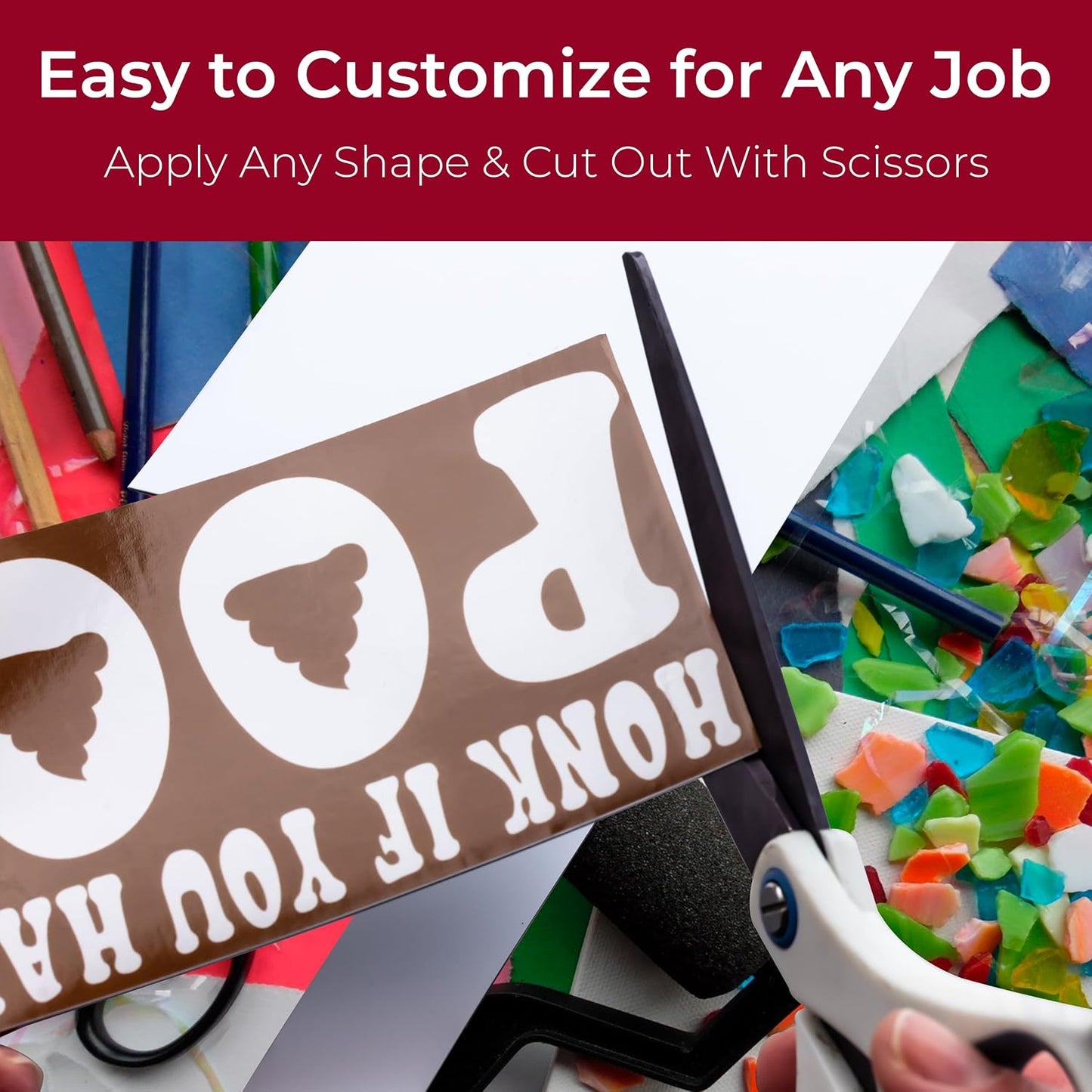 Cut-to-Size Bumper Sticker Magnetizer 4 Pack: Turn Any Decal Into a Strong Magnet. Durable & Weatherproof Magnetic Strip Protects Paint & Allows for Easy Swaps. Flexible 4x12 Sheet Guaranteed to Stick