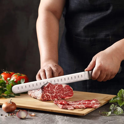 Brisket Slicing Knife - Ultra Sharp Premium 11-inch Stainless Steel Carving Knife for Slicing Roasts, Meats, Fruits and Vegetables