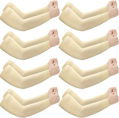 8 Pairs Elderly Skin Thin Protector Sleeves Bruise Abrasions Protective Arm Sleeve