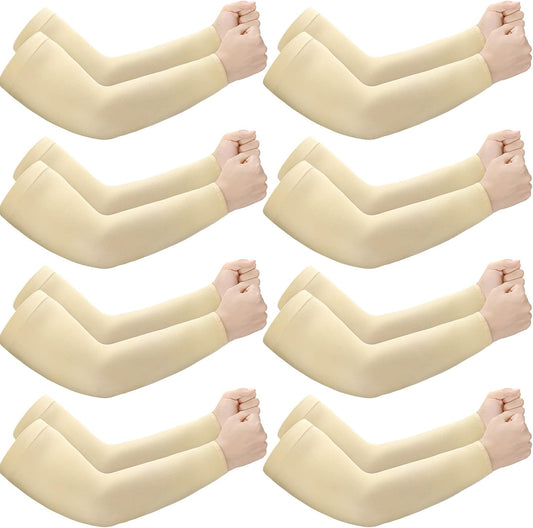 8 Pairs Elderly Skin Thin Protector Sleeves Bruise Abrasions Protective Arm Sleeve
