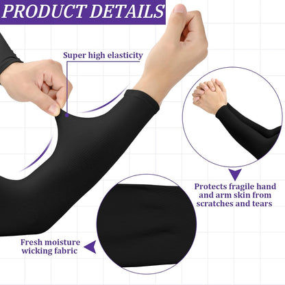 8 Pairs Elderly Skin Thin Protector Sleeves Bruise Abrasions Protective Arm Sleeve