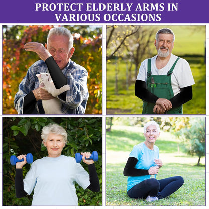 8 Pairs Elderly Skin Thin Protector Sleeves Bruise Abrasions Protective Arm Sleeve
