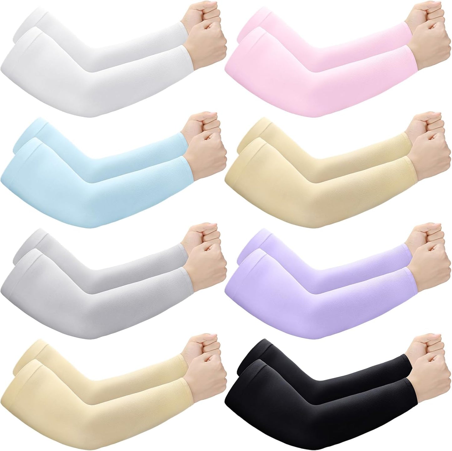 8 Pairs Elderly Skin Thin Protector Sleeves Bruise Abrasions Protective Arm Sleeve