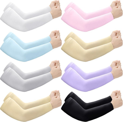 8 Pairs Elderly Skin Thin Protector Sleeves Bruise Abrasions Protective Arm Sleeve