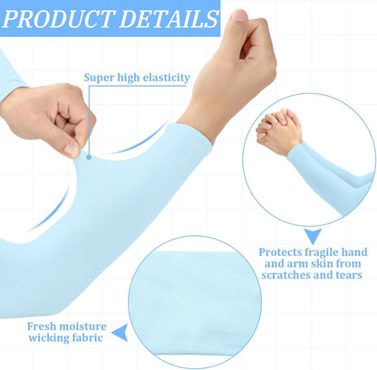 8 Pairs Elderly Skin Thin Protector Sleeves Bruise Abrasions Protective Arm Sleeve