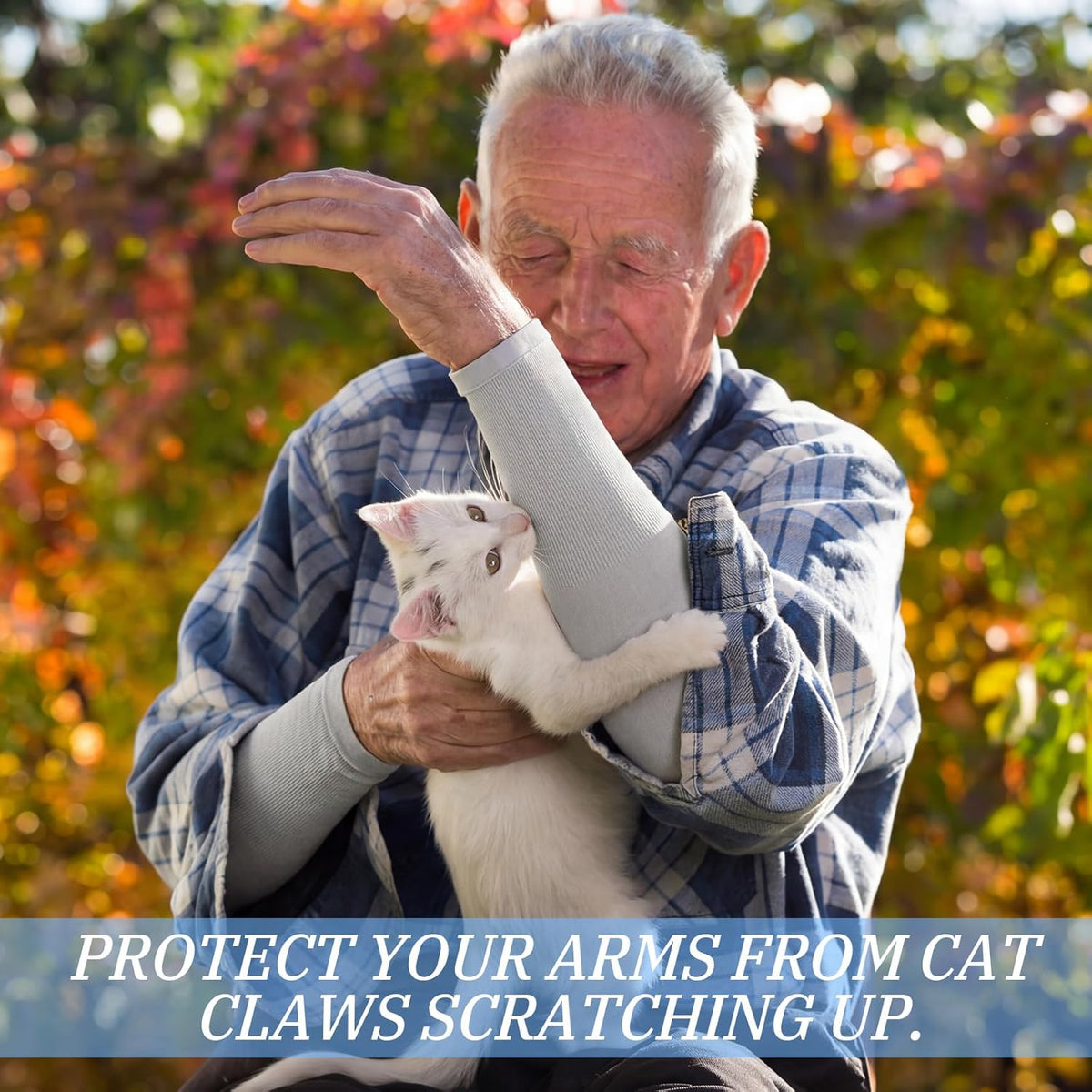 8 Pairs Elderly Skin Thin Protector Sleeves Bruise Abrasions Protective Arm Sleeve
