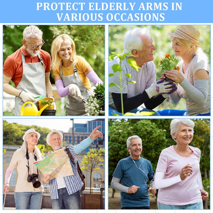 8 Pairs Elderly Skin Thin Protector Sleeves Bruise Abrasions Protective Arm Sleeve