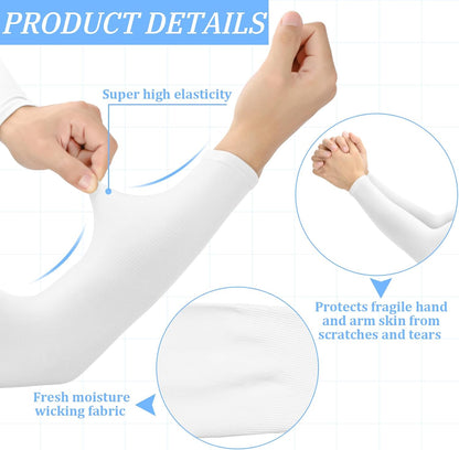 8 Pairs Elderly Skin Thin Protector Sleeves Bruise Abrasions Protective Arm Sleeve