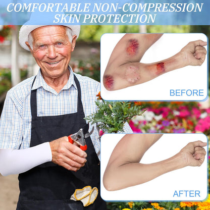 8 Pairs Elderly Skin Thin Protector Sleeves Bruise Abrasions Protective Arm Sleeve