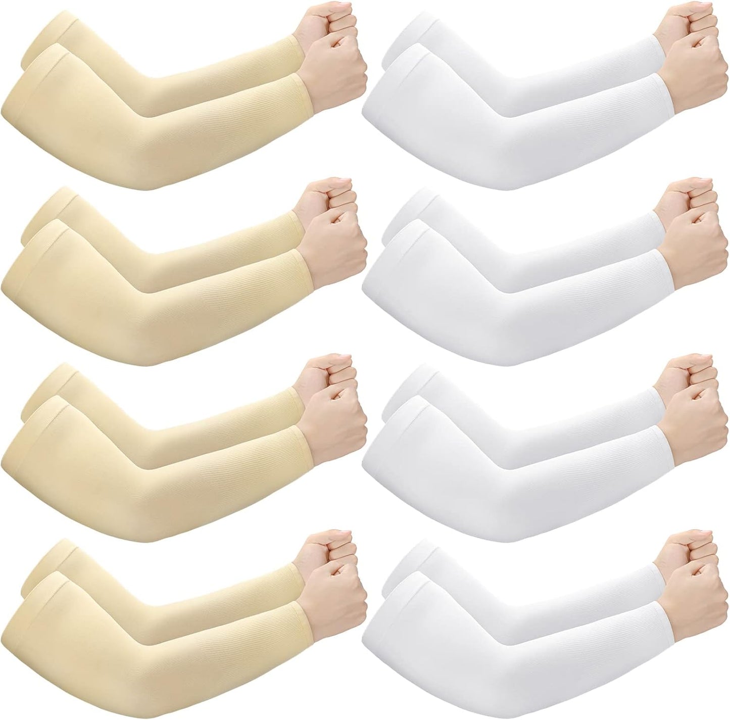 8 Pairs Elderly Skin Thin Protector Sleeves Bruise Abrasions Protective Arm Sleeve