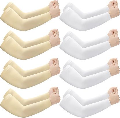 8 Pairs Elderly Skin Thin Protector Sleeves Bruise Abrasions Protective Arm Sleeve
