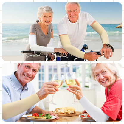8 Pairs Elderly Skin Thin Protector Sleeves Bruise Abrasions Protective Arm Sleeve