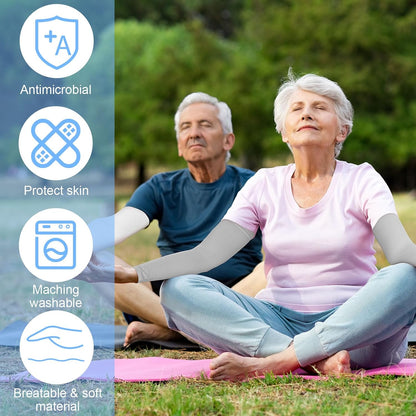 8 Pairs Elderly Skin Thin Protector Sleeves Bruise Abrasions Protective Arm Sleeve