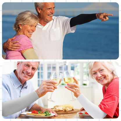 8 Pairs Elderly Skin Thin Protector Sleeves Bruise Abrasions Protective Arm Sleeve