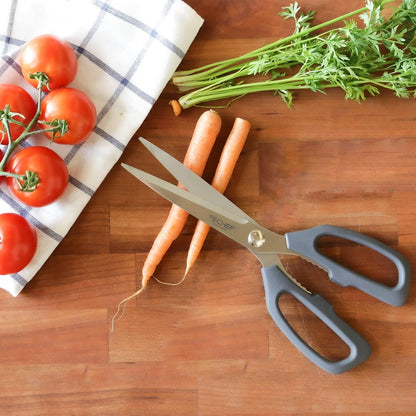 Kitchen Shears, All Purpose Scissors, Dishwasher Safe, Heavy Duty Meat Scissors Poultry Shears, Stainless Steel, Made in Korea (Dark Gray)