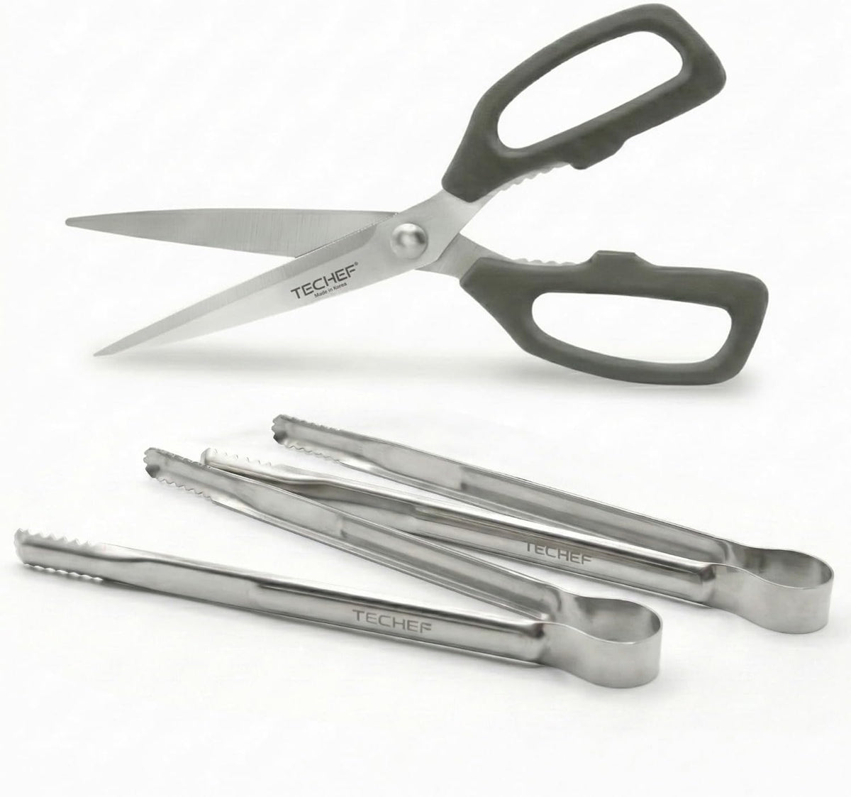 Kitchen Shears, All Purpose Scissors, Dishwasher Safe, Heavy Duty Meat Scissors Poultry Shears, Stainless Steel, Made in Korea (Dark Gray)