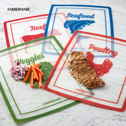 Flexible Cutting Mat Set, 4-Piece, 11 x 15 Inch