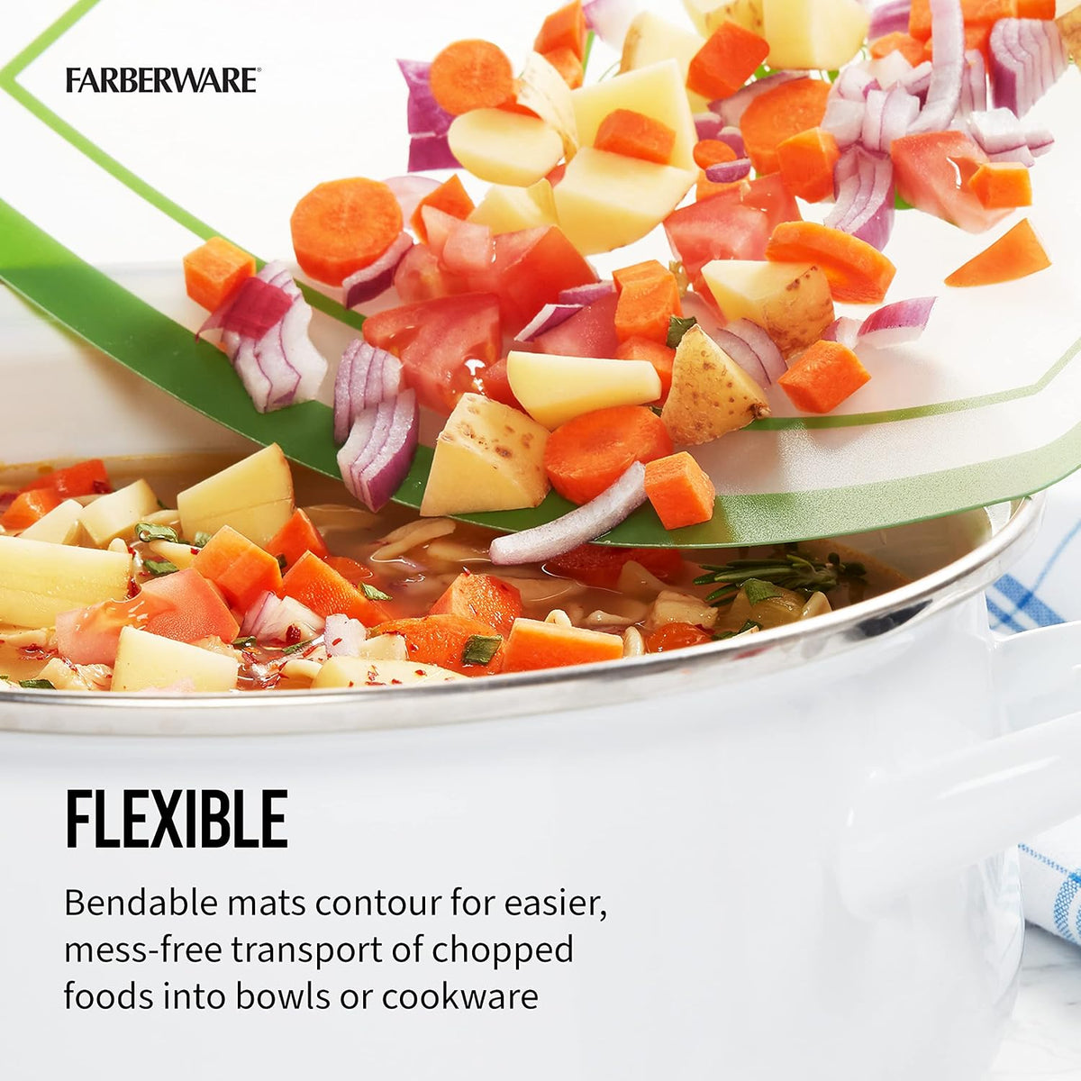 Flexible Cutting Mat Set, 4-Piece, 11 x 15 Inch