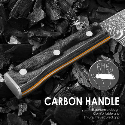 Kuwata Bread Knife, Multifunction Serrated Knife, VG10 Damascus Steel Bread Cutting Knife for Homemade Bread, Razor Sharp Edge for Efficient Slicing Sourdough Bread, Bagels, Cake