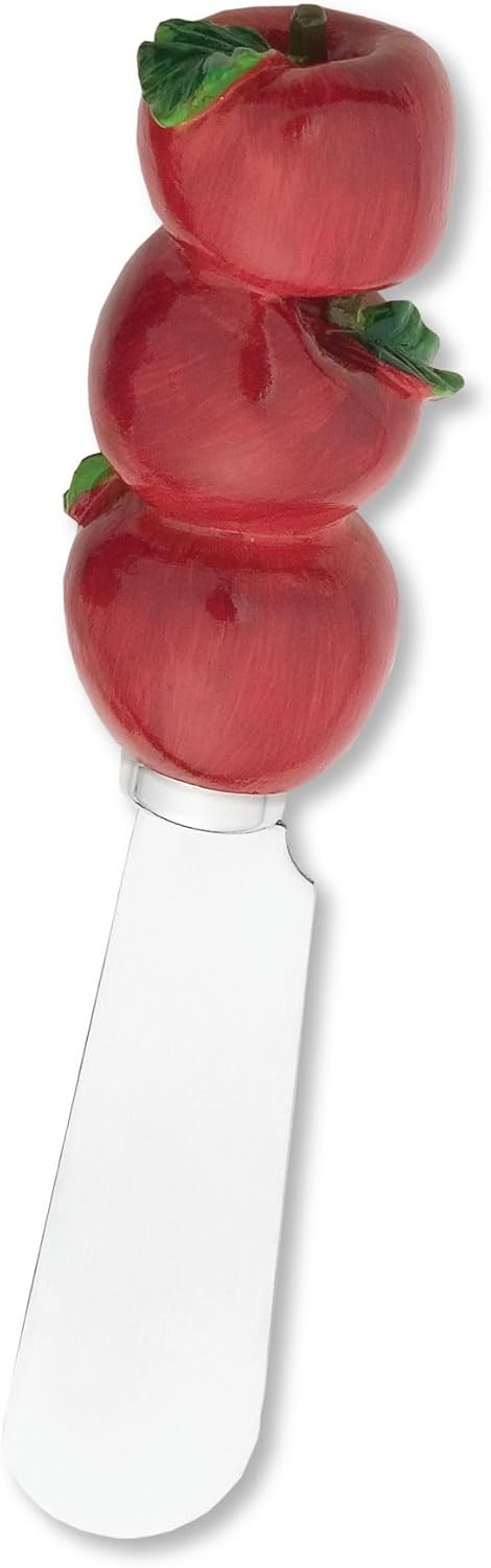 Pineapple Cheese Spreaders, Hand-Painted Resin Handles with Stainless Steel Blades for Spreading Cream Cheese, Butter, Jam, or Sandwich, Set of 4