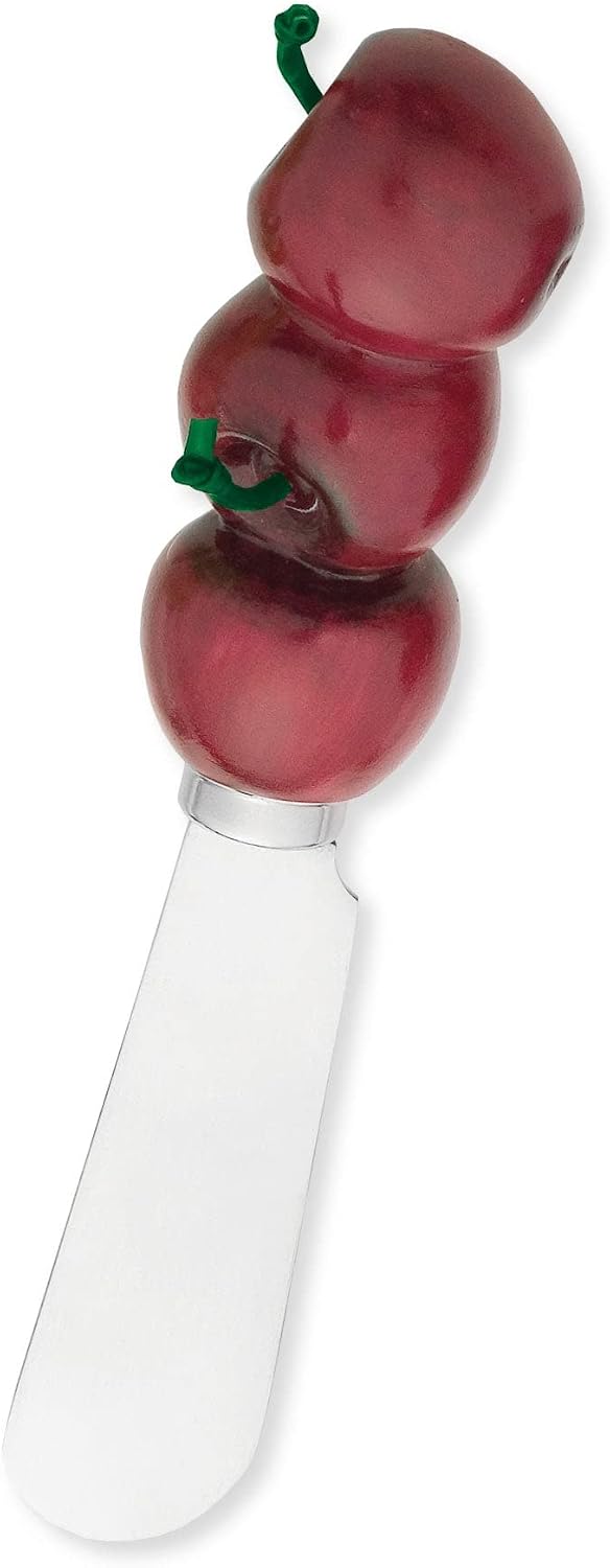 Pineapple Cheese Spreaders, Hand-Painted Resin Handles with Stainless Steel Blades for Spreading Cream Cheese, Butter, Jam, or Sandwich, Set of 4