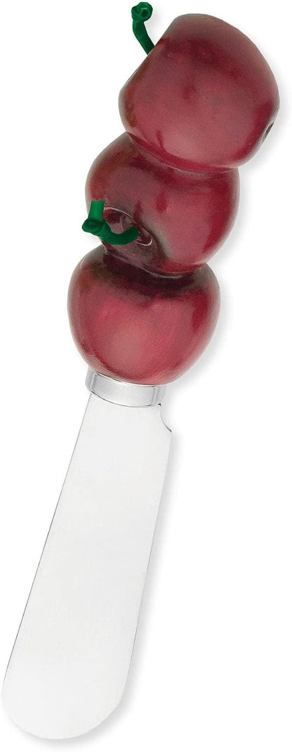 Pineapple Cheese Spreaders, Hand-Painted Resin Handles with Stainless Steel Blades for Spreading Cream Cheese, Butter, Jam, or Sandwich, Set of 4