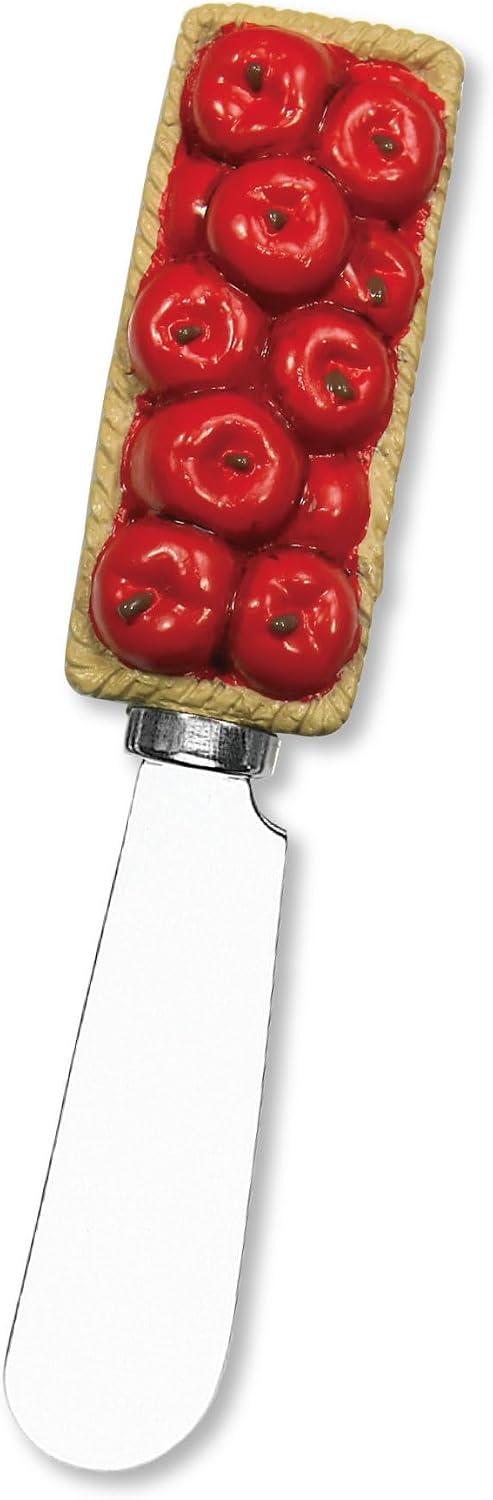 Pineapple Cheese Spreaders, Hand-Painted Resin Handles with Stainless Steel Blades for Spreading Cream Cheese, Butter, Jam, or Sandwich, Set of 4