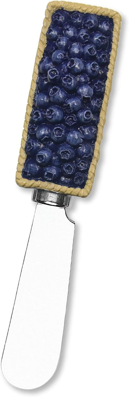 Pineapple Cheese Spreaders, Hand-Painted Resin Handles with Stainless Steel Blades for Spreading Cream Cheese, Butter, Jam, or Sandwich, Set of 4
