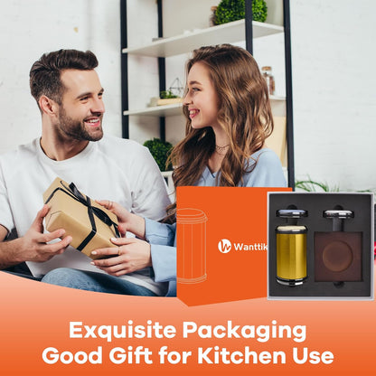 Rolling Knife Sharpener Kit, Upgraded Roller Knife Sharpener with Leather Strop for Kitchen Knives, 4-Disc Rolling Stone Sharpener with 15&18&20&22 Degree Sharpening, Gold