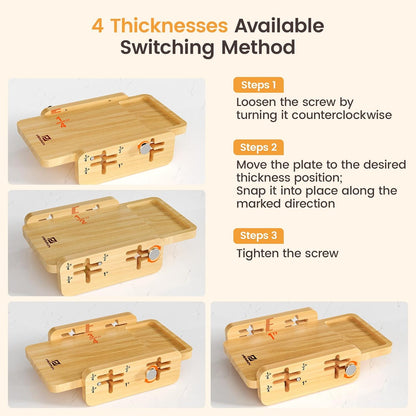 Bread Slicer With Bread knife, 4 Thickness Adjustable | World's 1st Horizontal Bread Cutter for Homemade Bread, Paired With Multifunction Serrated Knife for Efficient Slicing