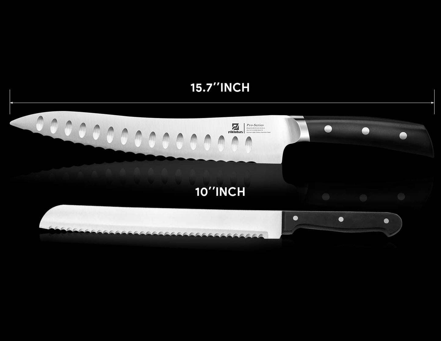 Bread Slicer With Bread knife, 4 Thickness Adjustable | World's 1st Horizontal Bread Cutter for Homemade Bread, Paired With Multifunction Serrated Knife for Efficient Slicing