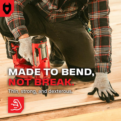 Cut Resistant Work Gloves For Men & Women, Nitrile Waterproof Palms | Touchscreen, Reinforced Thumb Crotch, Breathable Knit, Jobsite and Workshop Protection, Professional Cut Proof Work Gloves